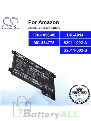 CS-ABD014SL For Amazon Ebook Battery Model 170-1056-00 / DR-A014 / MC-354775 / S2011-002-A / S2011-002-S