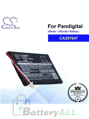 CS-PNR600SL For Pandigital Ebook Battery Model CA397647