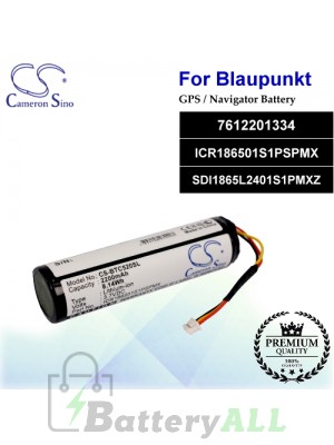 CS-BTC520SL For Blaupunkt GPS Battery Model 7612201334 / ICR186501S1PSPMX / SDI1865L2401S1PMXZ