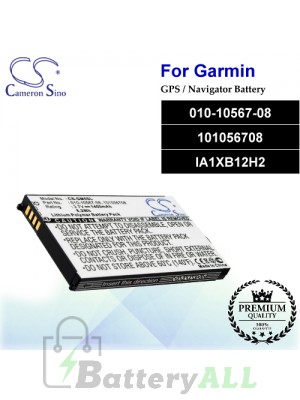 CS-GM5SL For Garmin GPS Battery Model 010-10567-08 / 101056708 / IA1XB12H2
