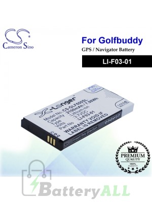 CS-GLF600SL For Golf Buddy GPS Battery Model LI-F03-01