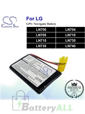 CS-LGN735SL For LG GPS Battery Fit Model LN700 / LN704 / LN705 / LN710 / LN715 / LN730 / LN735 / LN740