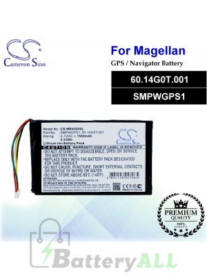 CS-MR4300SL For Magellan GPS Battery Model 60.14G0T.001 / SMPWGPS1