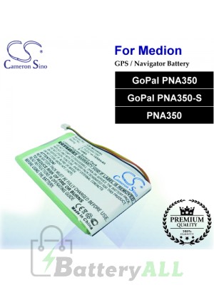 CS-MD350SL For Medion GPS Battery Fit Model GoPal PNA350 / GoPal PNA350-S / PNA350