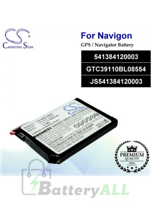 CS-NAV7200SL For Navigon GPS Battery Model 541384120003 / GTC39110BL08554 / JS541384120003