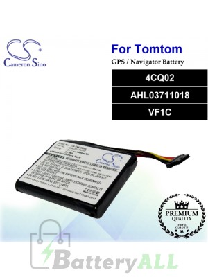 CS-TM100SL For TomTom GPS Battery Model 4CQ02 / AHL03711018 / VF1C