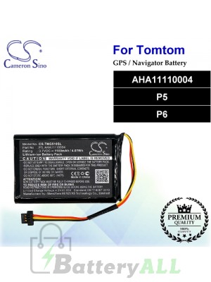 CS-TMG510SL For TomTom GPS Battery Model AHA11110004 / P5 / P6