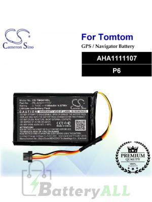 CS-TMG610SL For TomTom GPS Battery Model AHA1111107 / P6