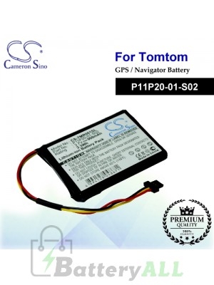 CS-TMR001SL For TomTom GPS Battery Model P11P20-01-S02