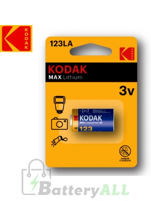 Kodak ULTRA Lithium 123LA / CR17345 / 5018LC / DL123A / CR123A / EL123A / 123LA-A 3.0V Battery (1 pack)