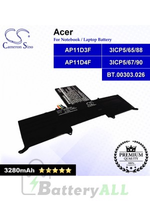 CS-ACS951NB For Acer Laptop Battery Model 3ICP5/65/88 / 3ICP5/67/90 / AP11D3F / AP11D4F / BT.00303.026