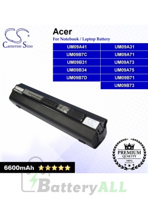 CS-ACZG7DK For Acer Laptop Battery Model UM09A31 / UM09A41 / UM09A71 / UM09A73 / UM09A75 / UM09B31