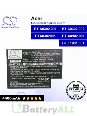 CS-CP1300 For Acer Laptop Battery Model BT.A0302.001 / BT.A0302.002 / BT.A0902.001 / BT.T1801.001 / BTA0302001