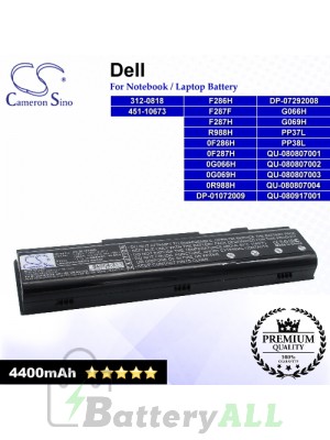 CS-DE1410NB For Dell Laptop Battery Model 0F286H / 0F287H / 0G066H / 0G069H / 0R988H / 312-0818 / 451-10673
