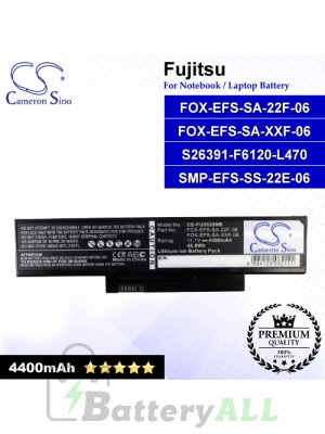 CS-FU5535NB For Fujitsu Laptop Battery Model FOX-EFS-SA-22F-06 / FOX-EFS-SA-XXF-06 / S26391-F6120-L470