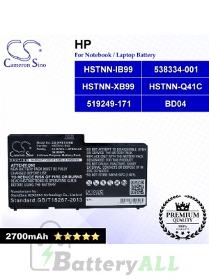 CS-HPE130NB For HP Laptop Battery Model 519249-171 / 538334-001 / BD04 / HSTNN-IB99 / HSTNN-Q41C / HSTNN-XB99