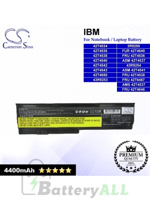 CS-IBX200NB For IBM Laptop Battery Model 42T4534 / 42T4536 / 42T4538 / 42T4540 / 42T4542 / 42T4543 / 42T4650