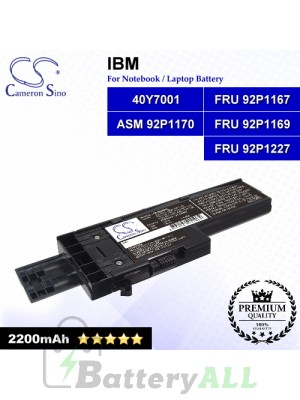 CS-IBX60HL For IBM Laptop Battery Model 40Y7001 / ASM 92P1170 / FRU 92P1167 / FRU 92P1169 / FRU 92P1227