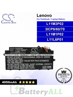 CS-LVU510NB For Lenovo Laptop Battery Model 3ICP8/60/70 / L11L6P01 / L11M1P02 / L11M3P02