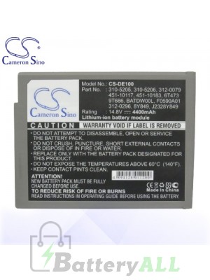 CS Battery for Dell 310-5205 / 310-5206 / 312-0079 / BATDW00L / J2328 Battery L-DE100