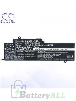 CS Battery for Dell GK5KY / 04K8YH Battery L-DE3147NB