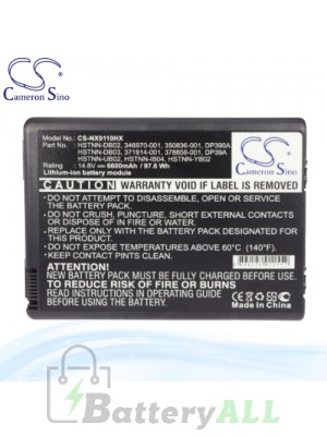 CS Battery for HP Pavilion ZV5014AP-DV526P / ZD8079EA / ZD8080CA Battery 6600mah L-NX9110HX