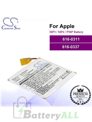 CS-IPNA3SL For Apple Mp3 Mp4 PMP Battery Model 616-0311 / 616-0337