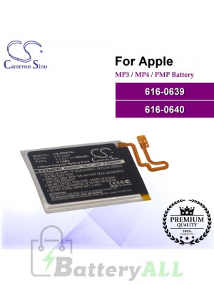 CS-IPNA7SL For Apple Mp3 Mp4 PMP Battery Model 616-0639 / 616-0640