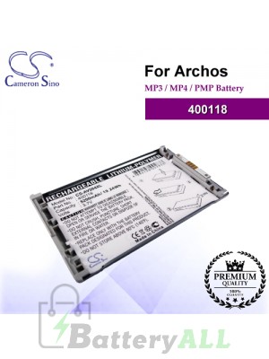 CS-AV504XL For Archos Mp3 Mp4 PMP Battery Model 400118