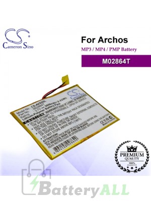 CS-AVS5SL For Archos Mp3 Mp4 PMP Battery Model M02864T