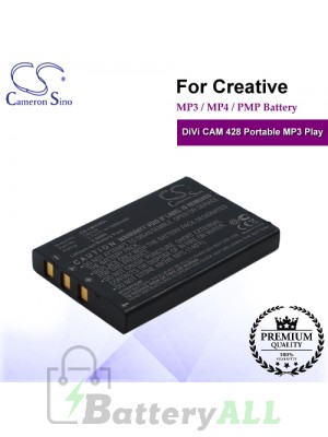 CS-CM428SL For Creative Mp3 Mp4 PMP Battery Fit Model DiVi CAM 428 Portable MP3 Play