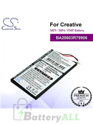 CS-DA007SL For Creative Mp3 Mp4 PMP Battery Model BA20603R79906
