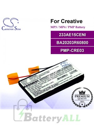 CS-RE03SL For Creative Mp3 Mp4 PMP Battery Model 233AE15CENI / BA20203R60800 / PMP-CRE03