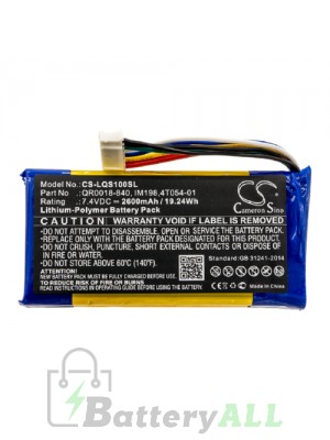 Qolsys QR0018-840 Battery Replacement (CameronSino Brand) 2600mAh CS-LQS100SL-AS3