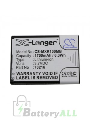 MOBI DXR Touch Battery Replacement (CameronSino Brand) 1700mAh CS-MXR100MB-BP3