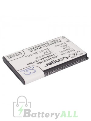 Nokia BL-5CA Battery Replacement (CameronSino Brand) 1000mAh CS-NK5CMX-2-BP2