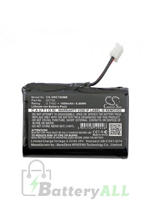 Oricom SC705 Battery Replacement (CameronSino Brand) 1800mAh CS-ORC700MB-BP3