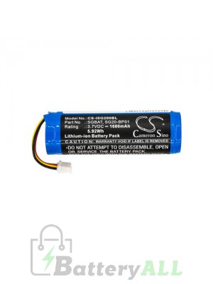 Intermec SG20B Battery Replacement (CameronSino Brand) 1600mAh CS-ISG200BL-BS3