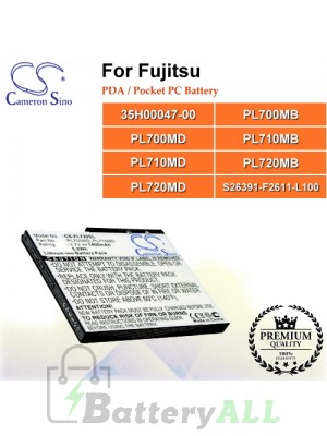 CS-FL720SL For Fujitsu PDA / Pocket PC Battery Model 35H00047-00 / PL700MB / PL700MD / PL710MB / PL710MD / PL720MB / PL720MD / S26391-F2611-L100