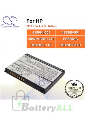 CS-RX4000SL For HP PDA / Pocket PC Battery Model 419964-001 / 419969-001 / 6B92701BETT3JT / FA828AA / HSTNH-L11C / HSTNH-S11B