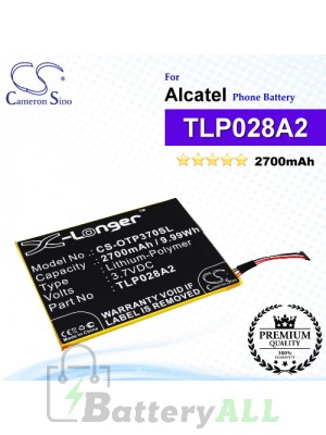 CS-OTP370SL For Alcatel Phone Battery Model TLP028A2
