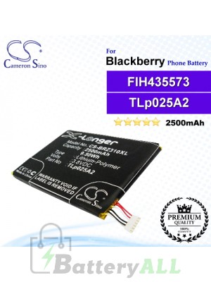 CS-BRZ310XL For Blackberry Phone Battery Model FIH435573 / TLp025A2