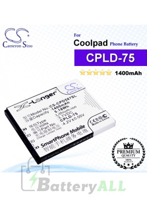 CS-CPD587SL For Coolpad Phone Battery Model CPLD-75