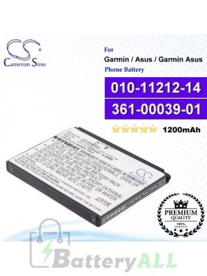 CS-GAM60SL For Garmin / Asus / Garmin Asus Phone Battery Model 010-11212-14 / 361-00039-01