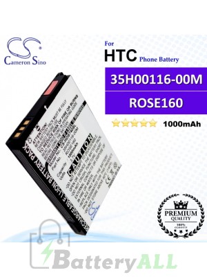 CS-HDS740SL For HTC Phone Battery Model 35H00116-00M / ROSE160
