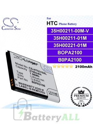 CS-HTD310XL For HTC Phone Battery Model 35H00211-00M-V / 35H00211-01M / 35H00221-01M / B0PA2100