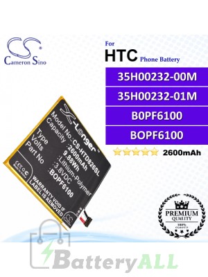 CS-HTD826SL For HTC Phone Battery Model 35H00232-00M / 35H00232-01M / B0PF6100 / BOPF6100