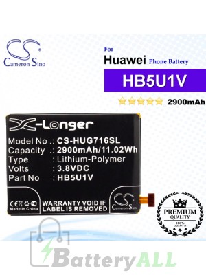 CS-HUG716SL For Huawei Phone Battery Model HB5U1V