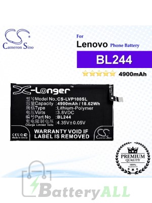 CS-LVP100SL For Lenovo Phone Battery Model BL244