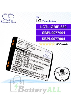 CS-LB2100SL For LG Phone Battery Model SBPL0077904 / SBPL0077901 / LGTL-GBIP-830